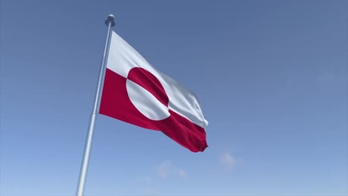 Realistic Flag Waving in Clear Blue Sky