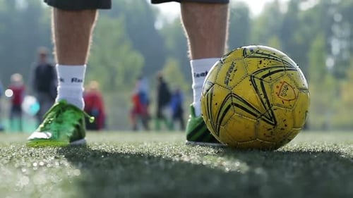 Novosibirsk/Russia - May 5, 2015: Kick the Ball. Street Fitness for Active