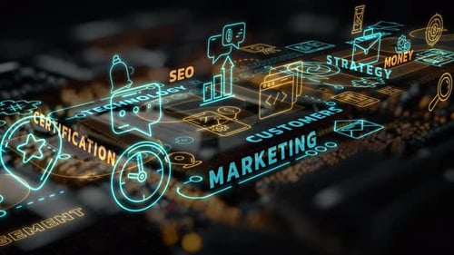 Digital Marketing Strategy Technology Network Animation