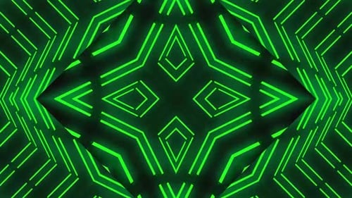 Dynamic neon green abstract geometric pattern pulsates with energy