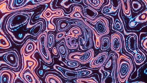 Blue And Orange Psychedelic Background Loop Animation In Hd
