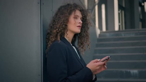 Caucasian Businesswoman Entrepreneur Employer Office Manager Ceo Female Business Woman Texting