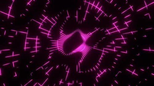 Pink Abstract Flowing Neon Glow Background Vj Loop In 4K