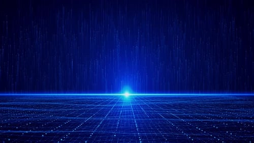 Digitaler Oberflächendatenfluss Abstrakte Technologie Big Data-Hintergrund Bewegung Big Data Perspective Grid