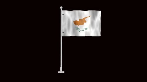 Flag Of Cyprus Waving