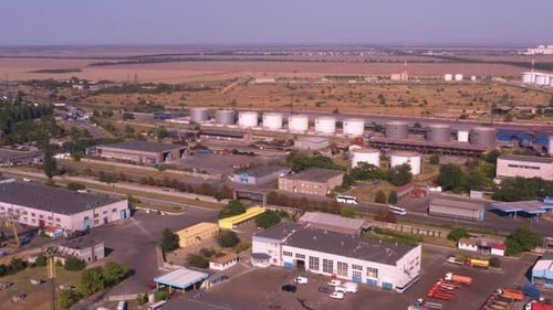 Industrial Zone with Natural Gas Storage Facilities