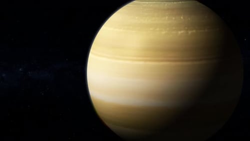 Space Planet Rotating with Cosmic Background