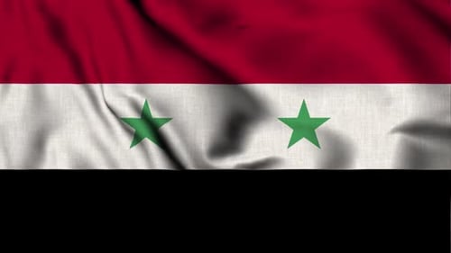 Flagge Syriens weht