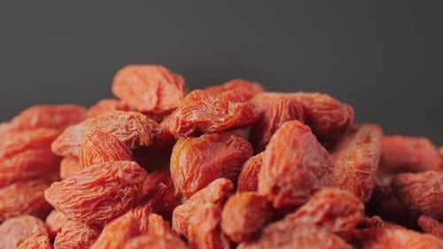 Pile of Dried Goji Berries Close Up