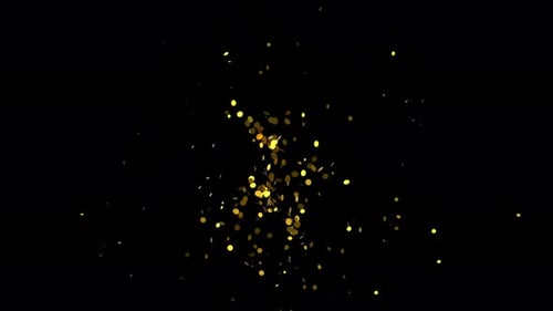 Golden Confetti Burst Element Animation