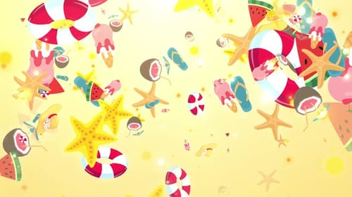 Icône d'été, fond tombant