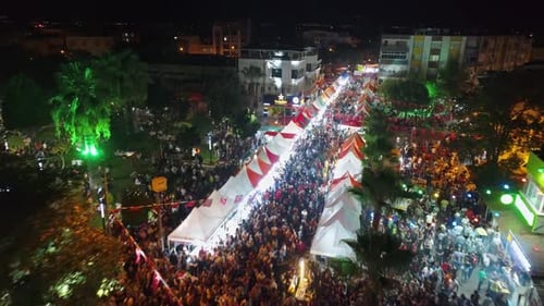 imagem de drone de carnaval