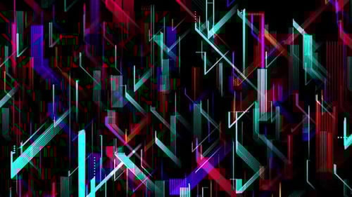 Futuristic Abstract Glowing Geometric Lines Animated Background