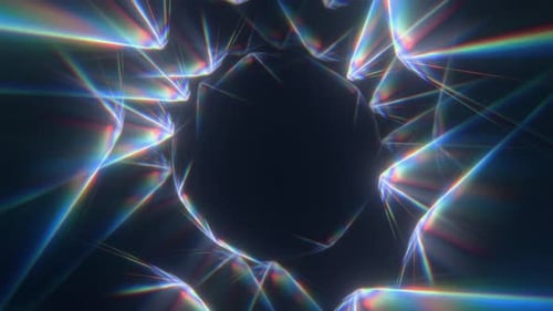 Futuristic Geometric Light Tunnel Background Loop
