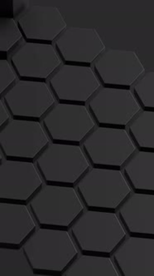 Black hexagon honeycomb shapes