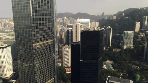 4k video footage of beautiful city with wonderful architecture and skyscrapers during the day