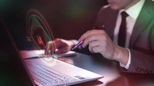 Working With Artificial Intelligence On A Laptop