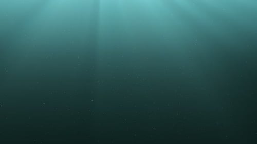 Abstract blue underwater background with light rays