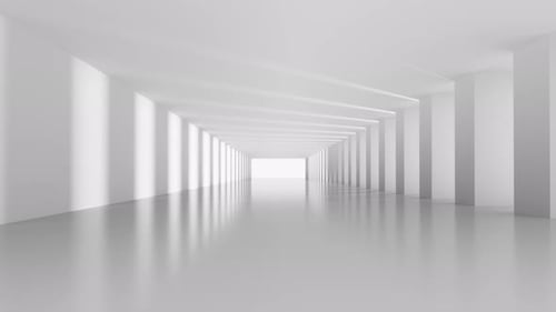 Modern Architectural White Tunnel Loop Background