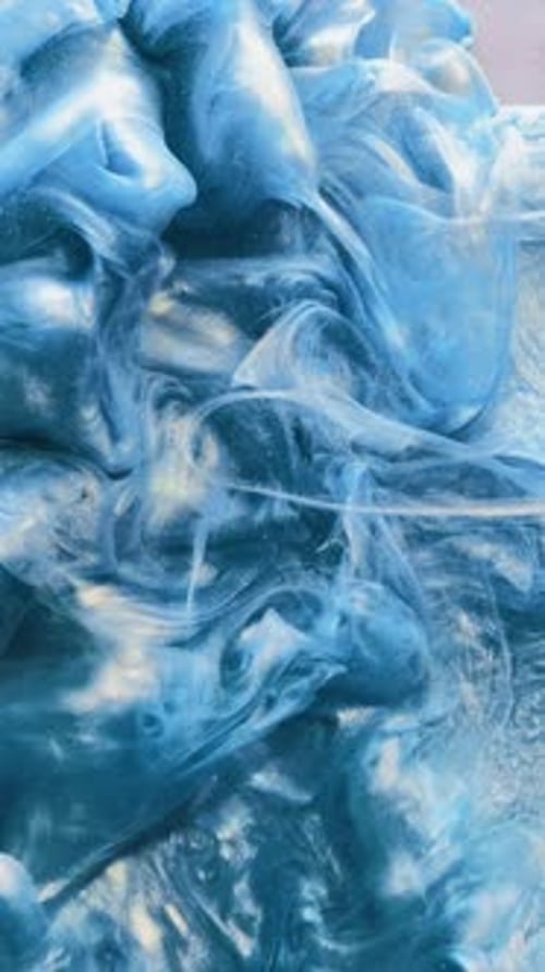 Abstract Blue Liquid Swirls