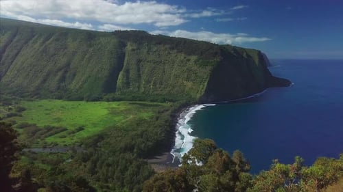 Aerial view of the Waipio valley