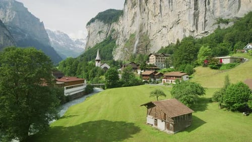 Pueblo de Lauterbrunnen, Suiza