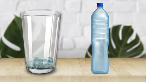 Animated Illustration of Water Pouring into a Glass