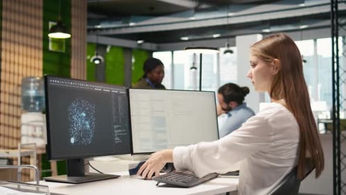 Engineer Coding with AI Language Model Assistance in Office Listening Music