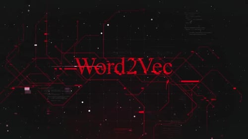 Word2 Vec Text Over Futuristic Cyberspace Background