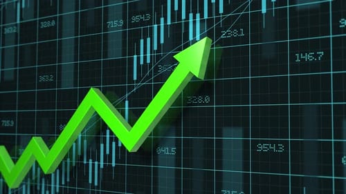 3D-Animation von Rising Arrow