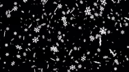 Gentle White Snowflakes Falling Animated Background Loop