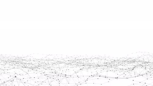 Cyberspace Grid Floor Business Corporate Technology Particles Tunnel Digital Background Loop