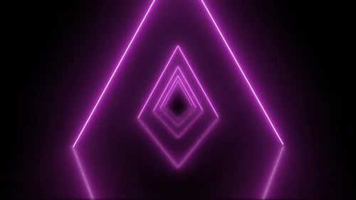 Neon Triangle Tunnel Loop