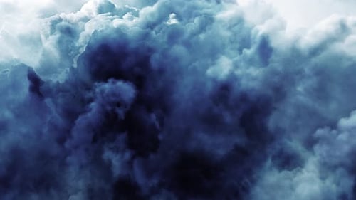 dicke Wolken rückten näher und in ihnen blitzten Blitze auf.