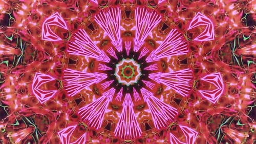 Vibrant Geometric Abstract Kaleidoscope Motion Background