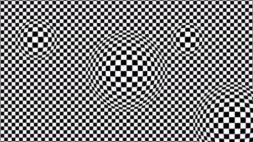 Animated Distorted Checkerboard Optical Illusion Pattern
