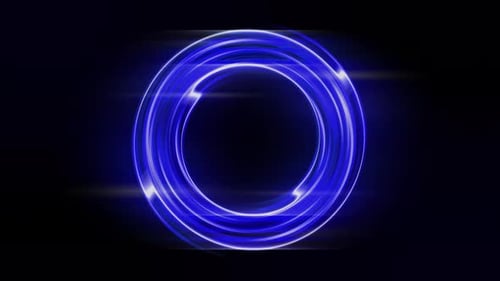 Colorful technology ultraviolet neon glowing circles