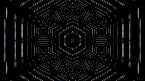 Abstract background moving stripes and flashing with shining light dots. Animation with circles