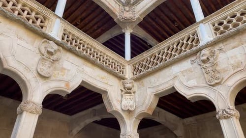 Ornate Stone Archways in a Historic Building