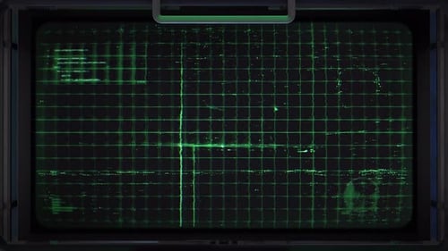 3D Sci Fi Digital Grid Screen With Alpha