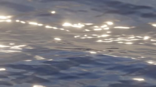 Pequeñas olas en el agua. Paisaje marino de cerca. Olas en el océano. Animación en bucle de fondo natural