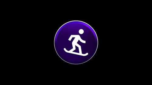 Minimalist 3D Snowboarder Icon Loop Animation