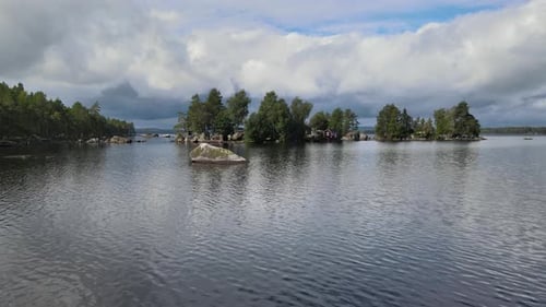Finland holiday home at the lake, drone