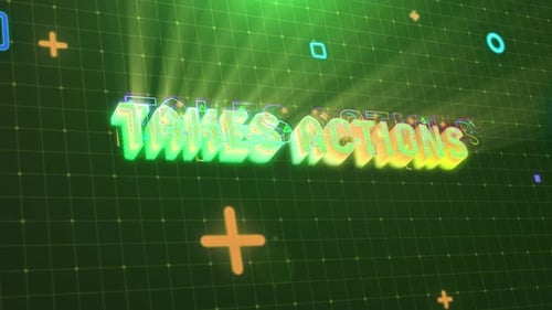 Futuristic Digital Grid Text Reveal Animation