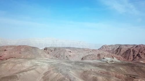 Dry desert landscape, Aerial view