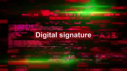 Glitchy Digital Data Code Stream Futuristic Background
