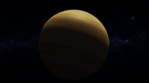 Rotating Gas Giant Planet in Outer Space