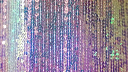 Shimmering Iridescent Sequin Fabric Sparkling in Soft Light with Gentle Movement Glamorous Abstract