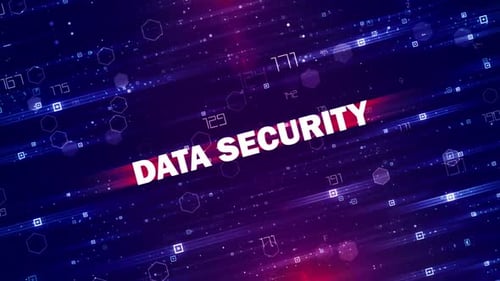 Futuristic Digital Data Security Background Animation