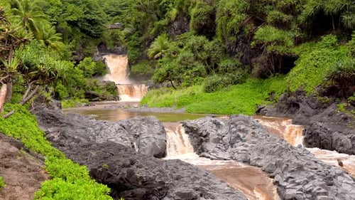 Seven Sacred Pools on Maui Hawaii or Pools of 'Ohe'o aka. The Pools of 'Ohe'o are most popular attra